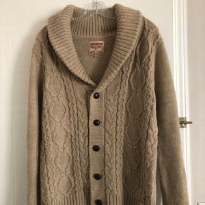 ThreadBare Denim Corps Cable Knit Button Up Cardigan Men’s size Medium